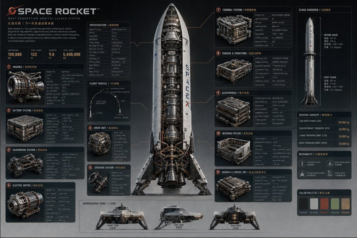 Rocket Cross-Section Engineering Blueprint