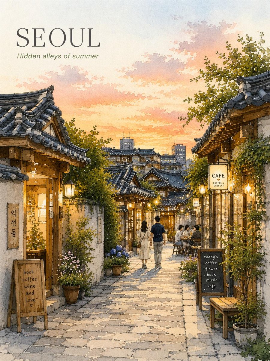 Seoul Travel Poster