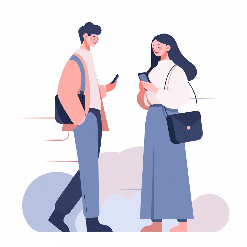 Minimal UI Illustration of Man and Woman