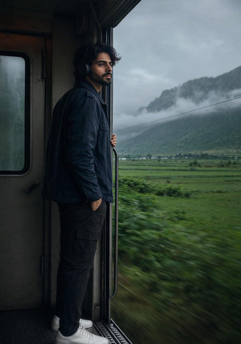Moody Rainy Train Portrait