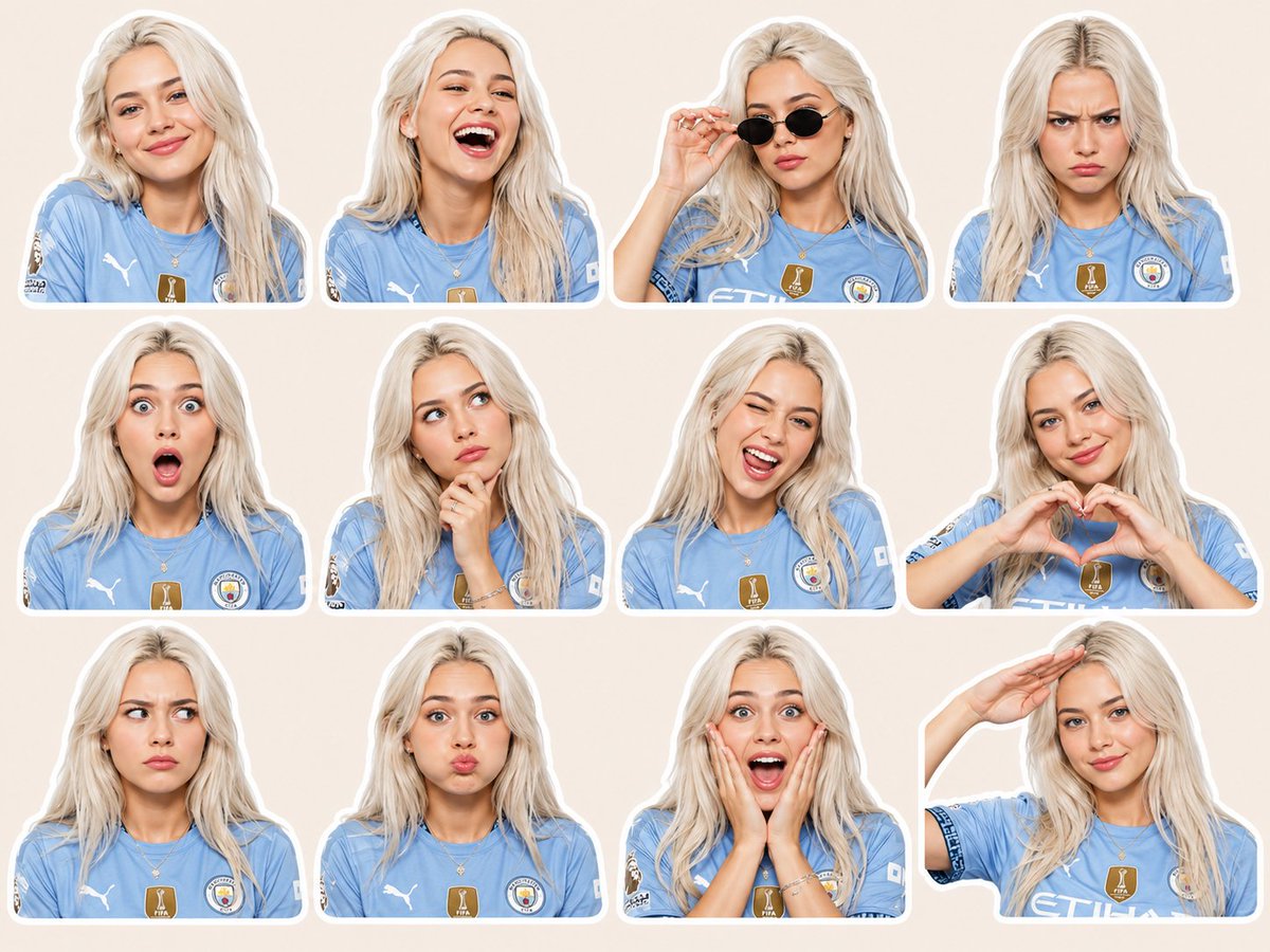 Football Girl Sticker Pack