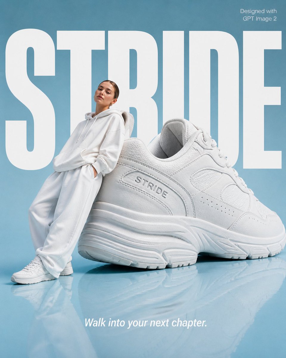 Giant Sneaker Fashion Ad