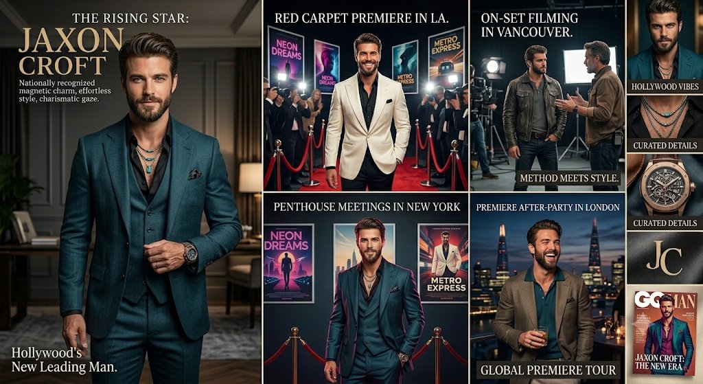 Luxury Magazine Celebrity Profile Collage