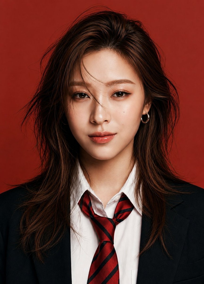 Deep Red Fashion Portrait
