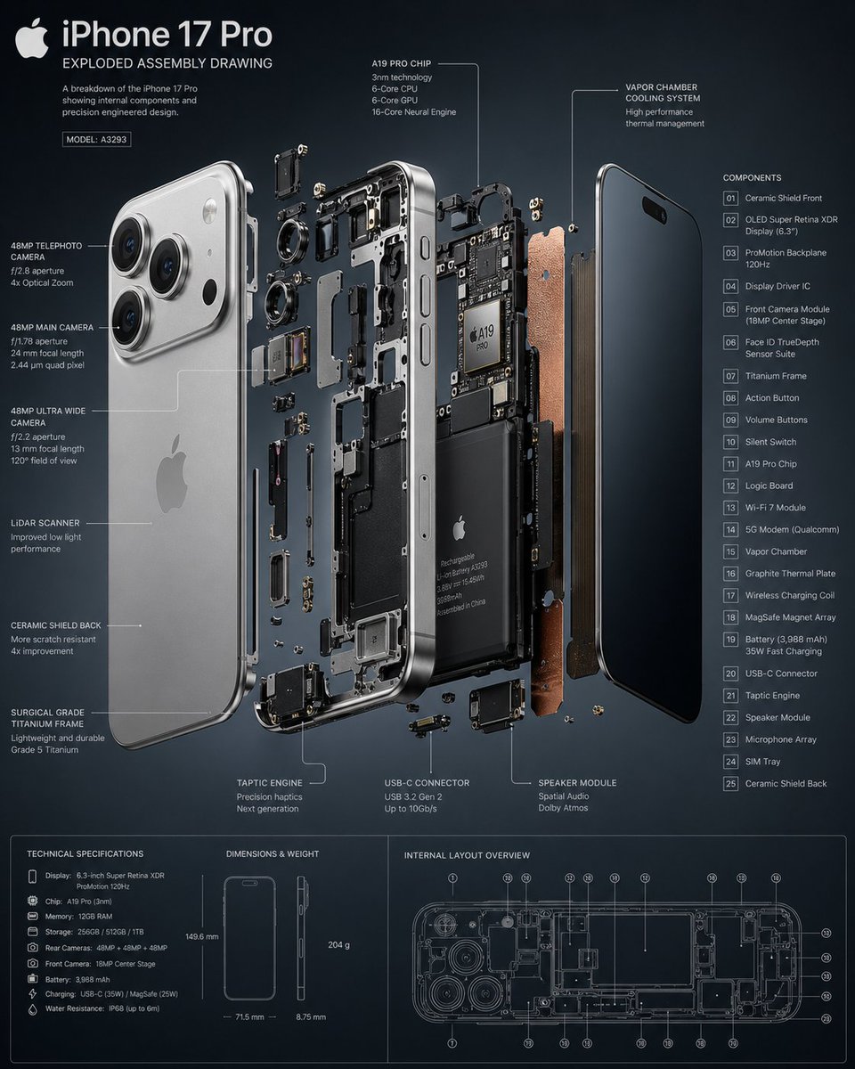 Detailed 3D Exploded Assembly Drawing