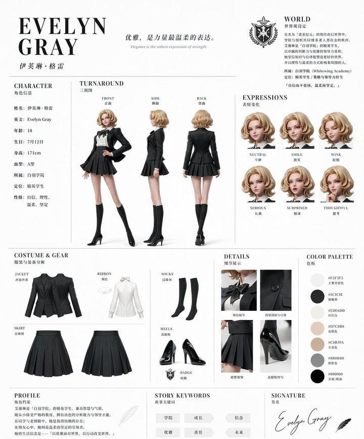 Luxury Anime Academy Character Design