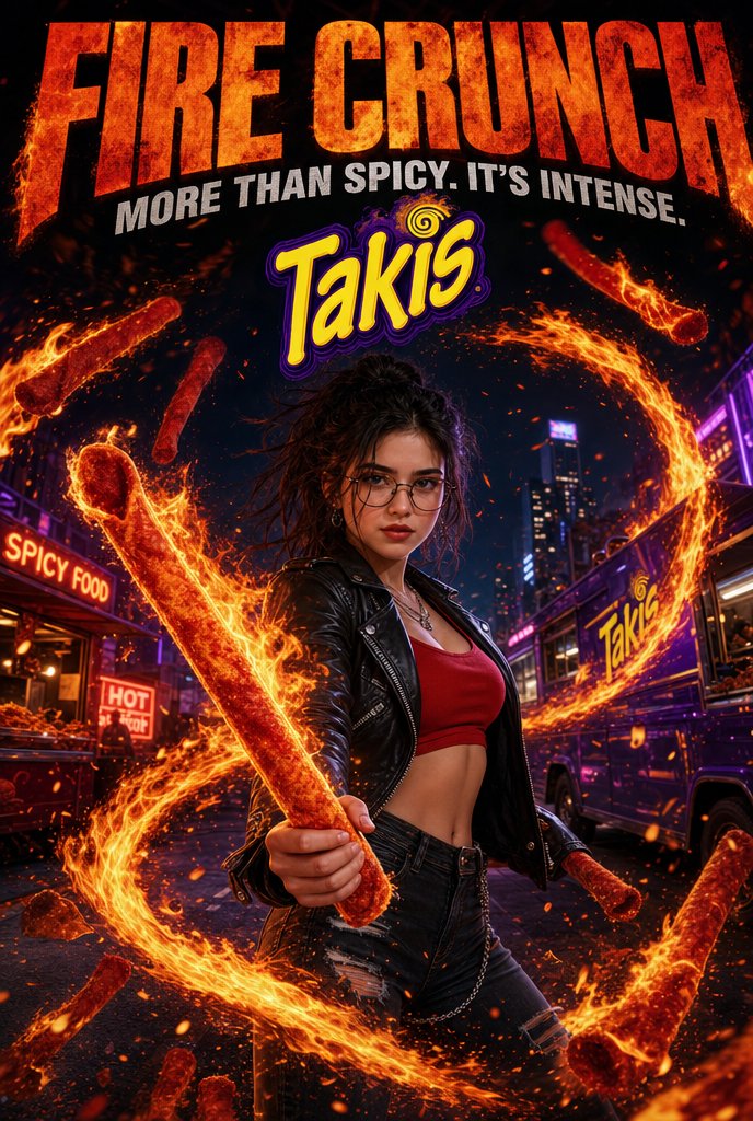 Fire Crunch Takis Poster