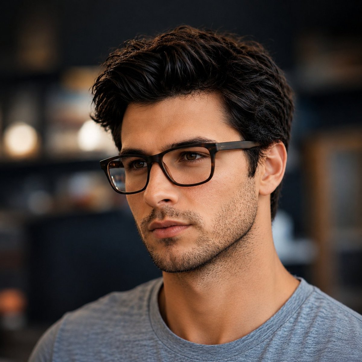 Cinematic Portrait of Confident Young Man