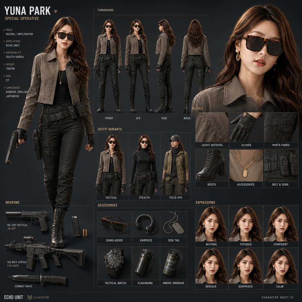 Modern Special Operative Character Sheet