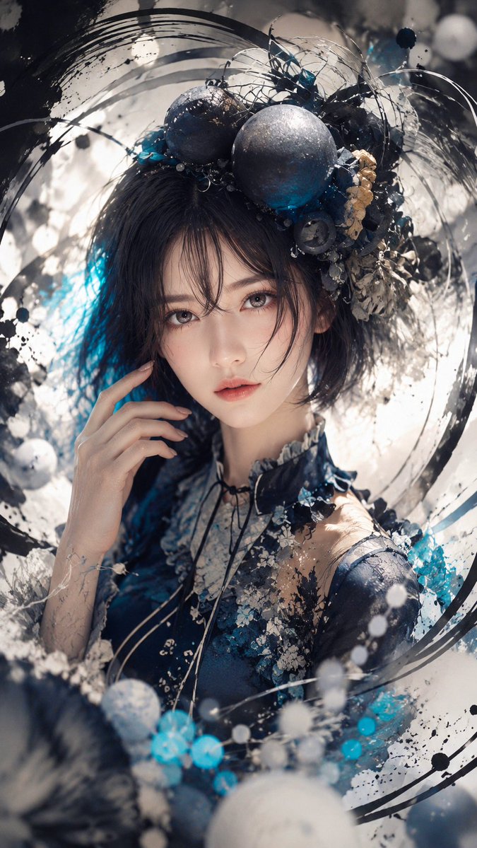 Ink Splash Fashion Portrait