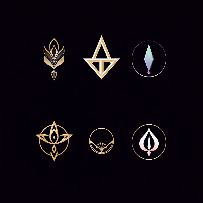 Luxury Jewelry Logo Set With Gemstone Drop