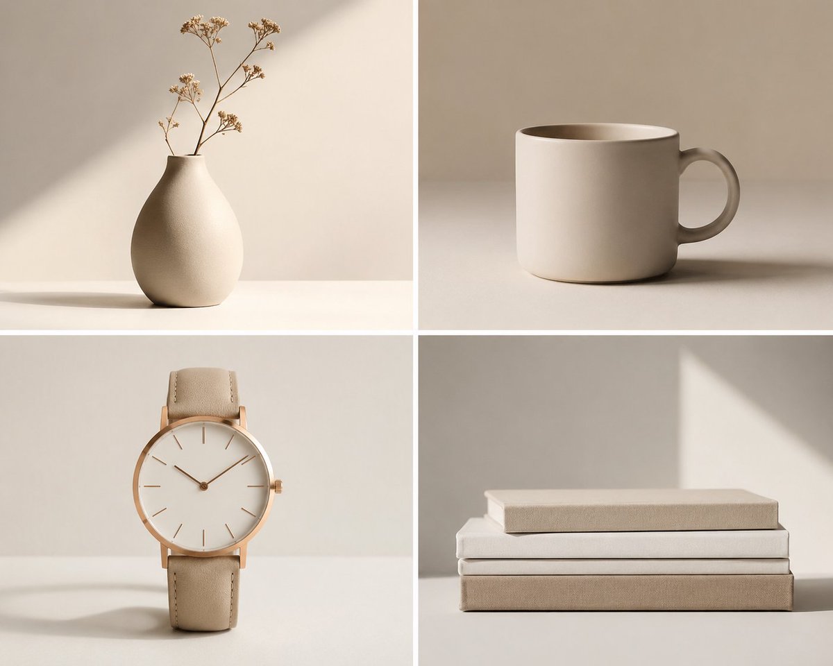 Minimalist Beige Object Grid