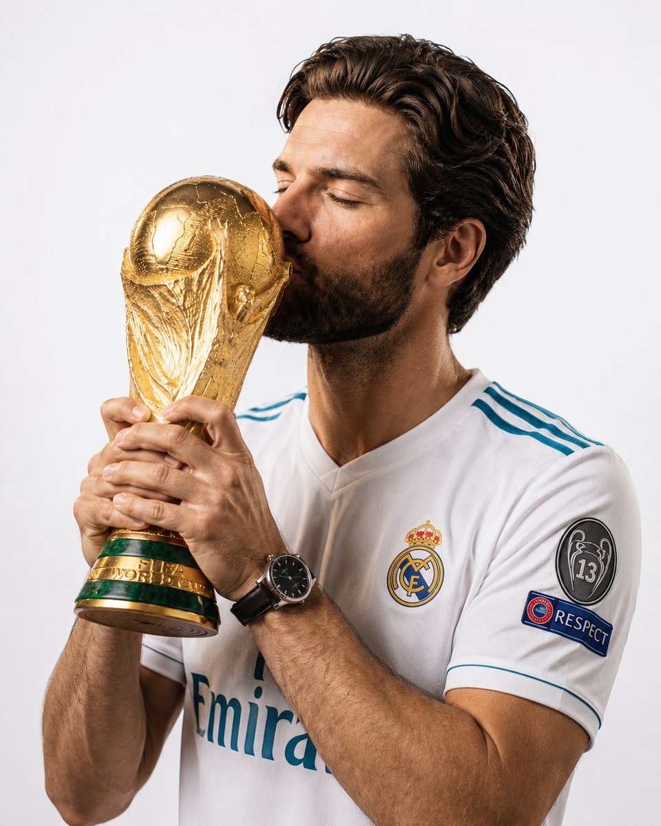 Kissing World Cup Trophy Portrait