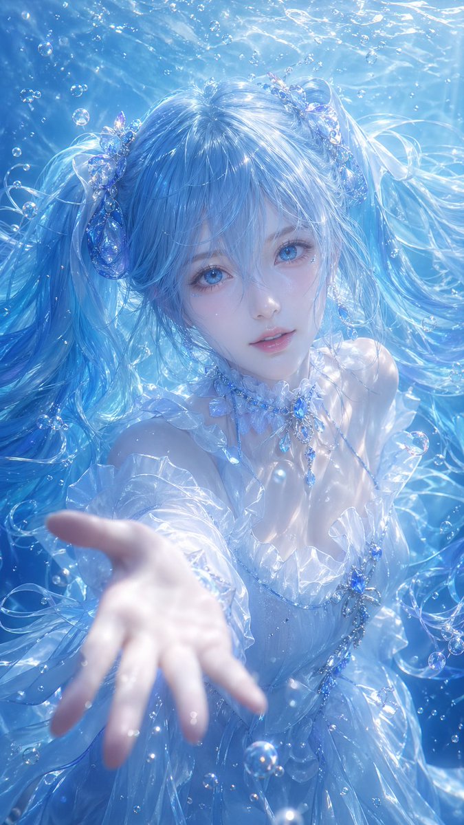 Dreamy Underwater Fantasy Girl