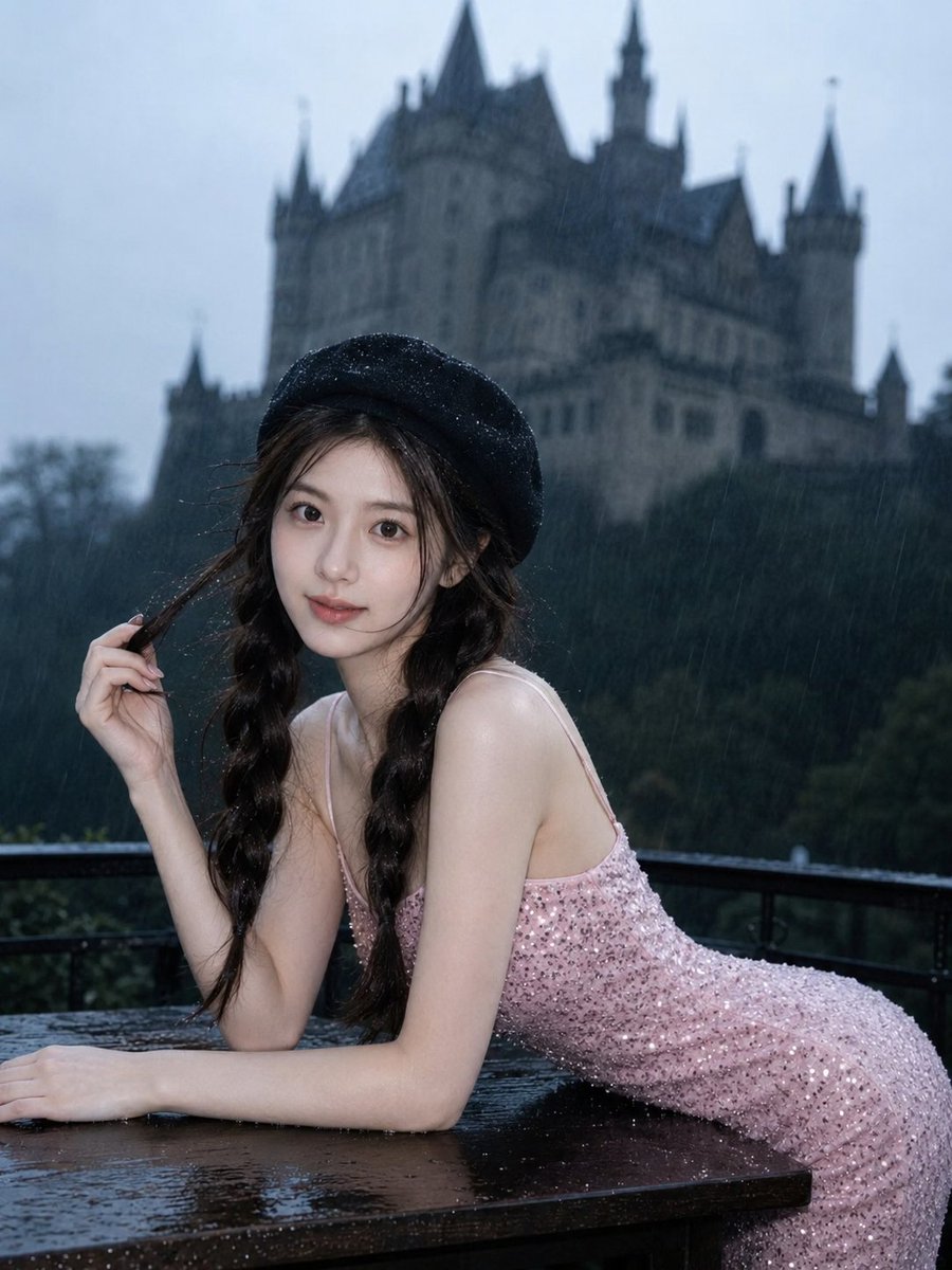 Rainy Gothic Castle Portrait