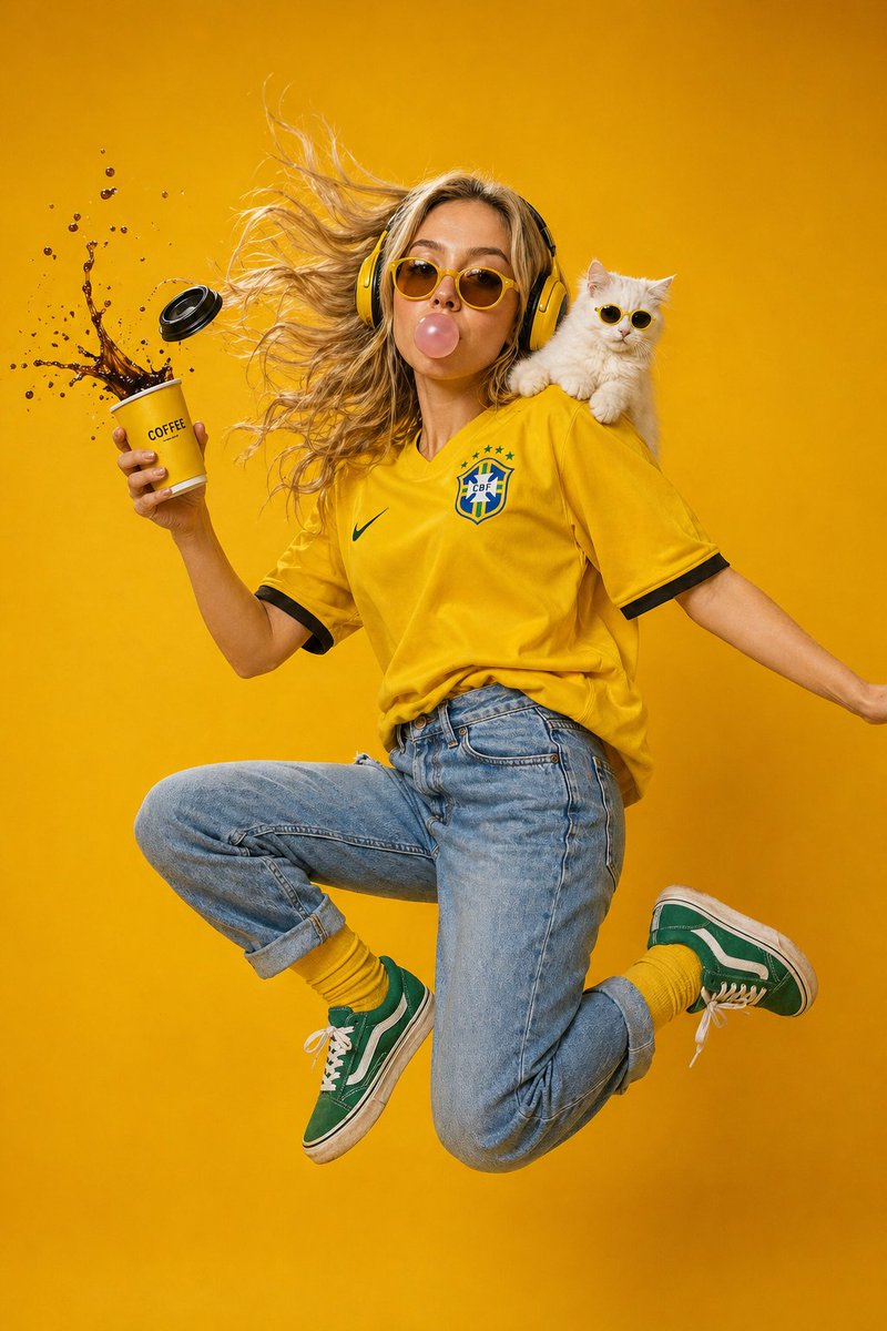 Surreal Jumping Fashion Portrait
