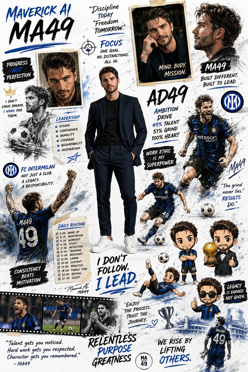 Motivational Soccer Star Collage Art