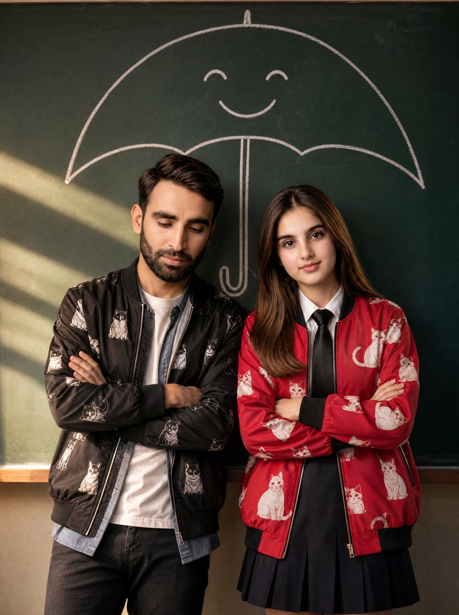 Korean Drama Classroom Couple Portrait