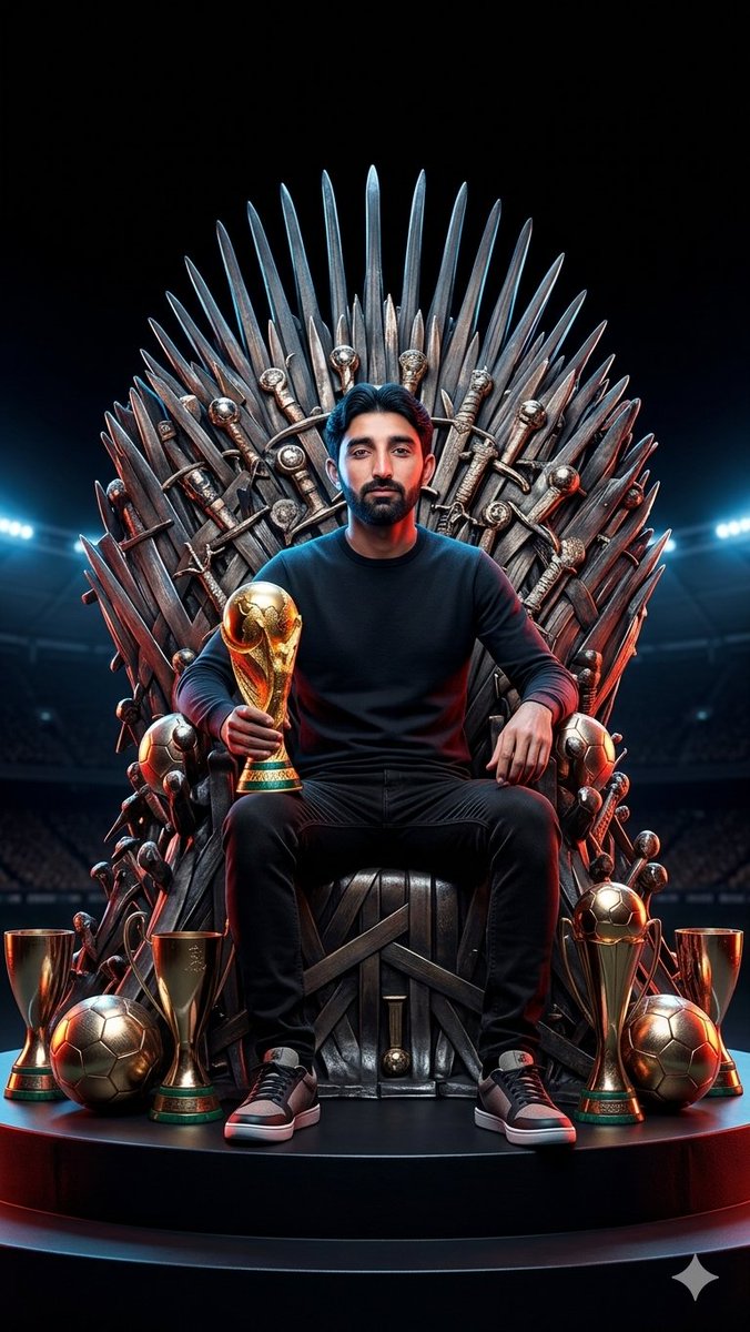 Cinematic Football Champion Throne Portrait