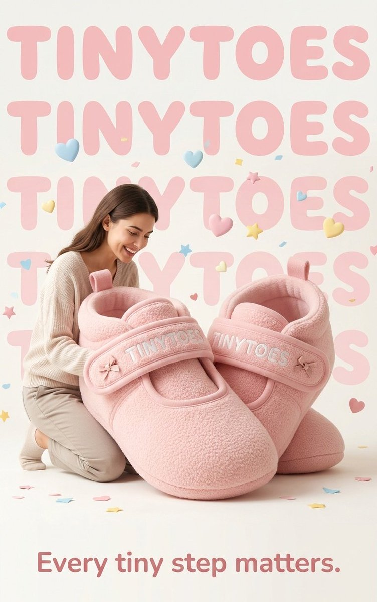 Heartwarming Baby Shoes Ad Poster