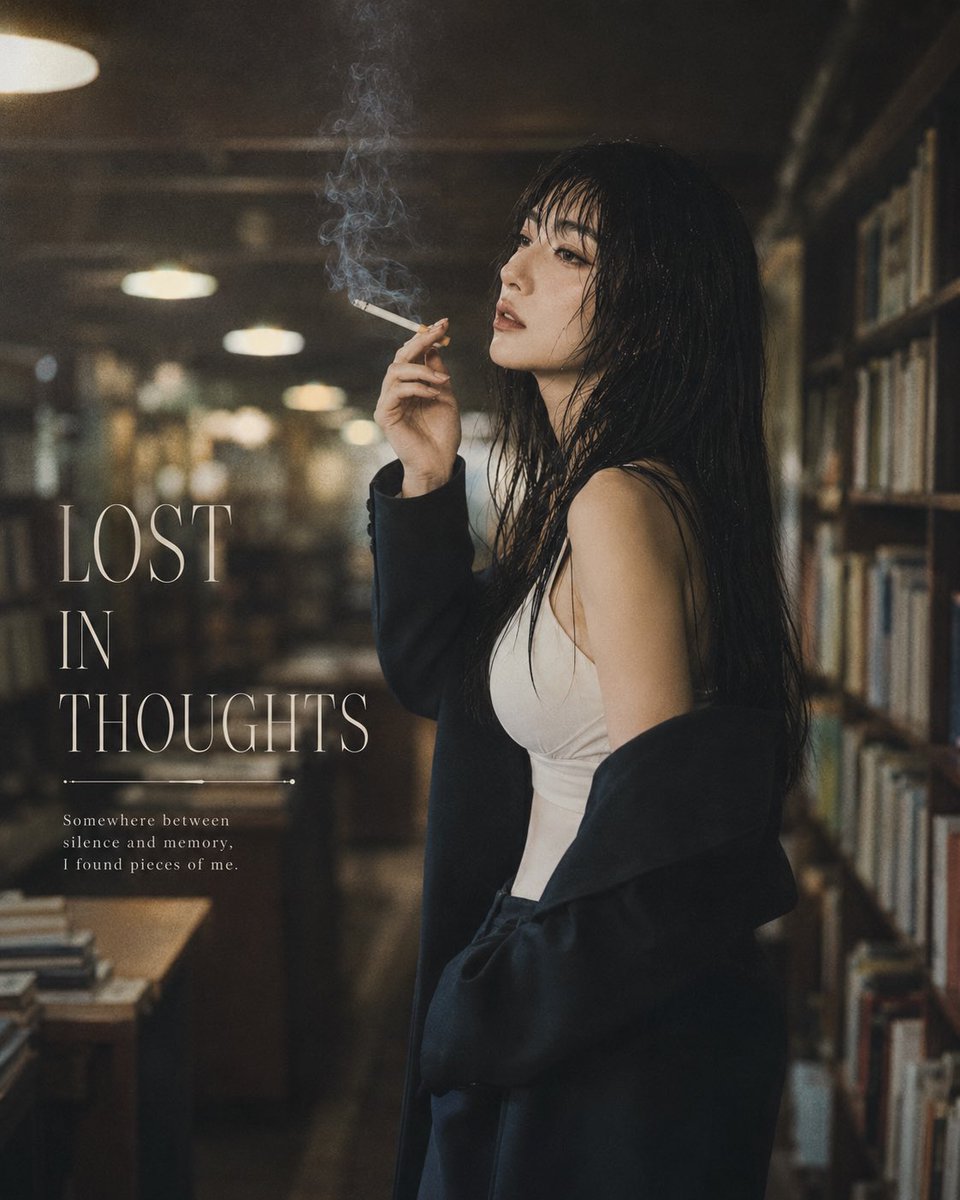 Lost in Thoughts: Library Portrait
