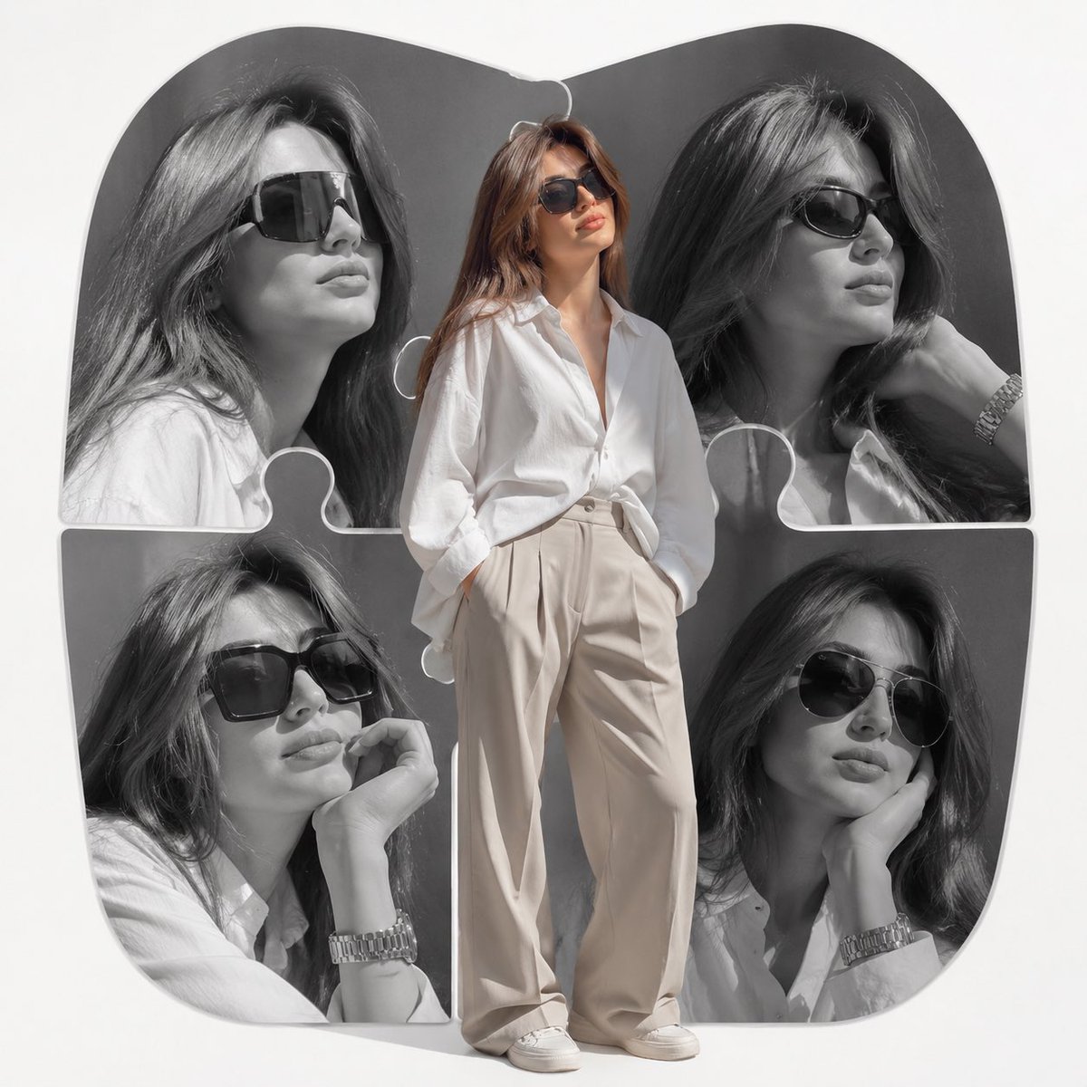 Fashion Editorial Collage Portrait