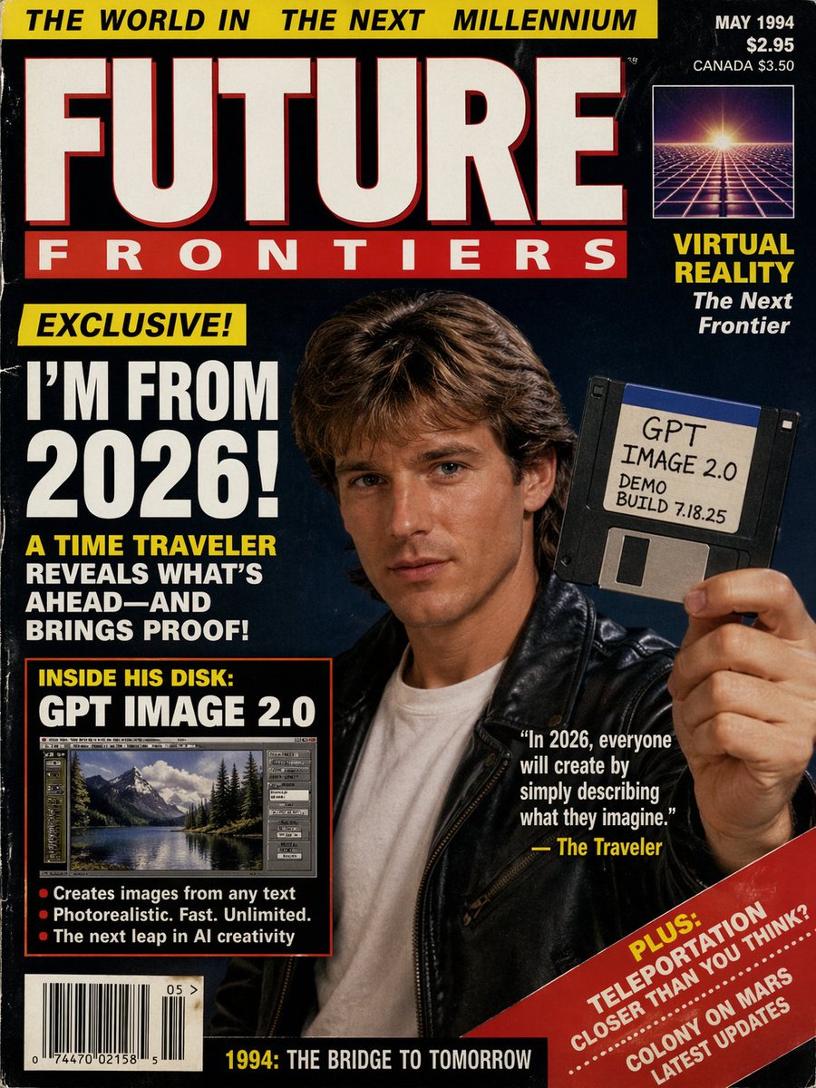 90s Magazine Time Traveler AI Cover