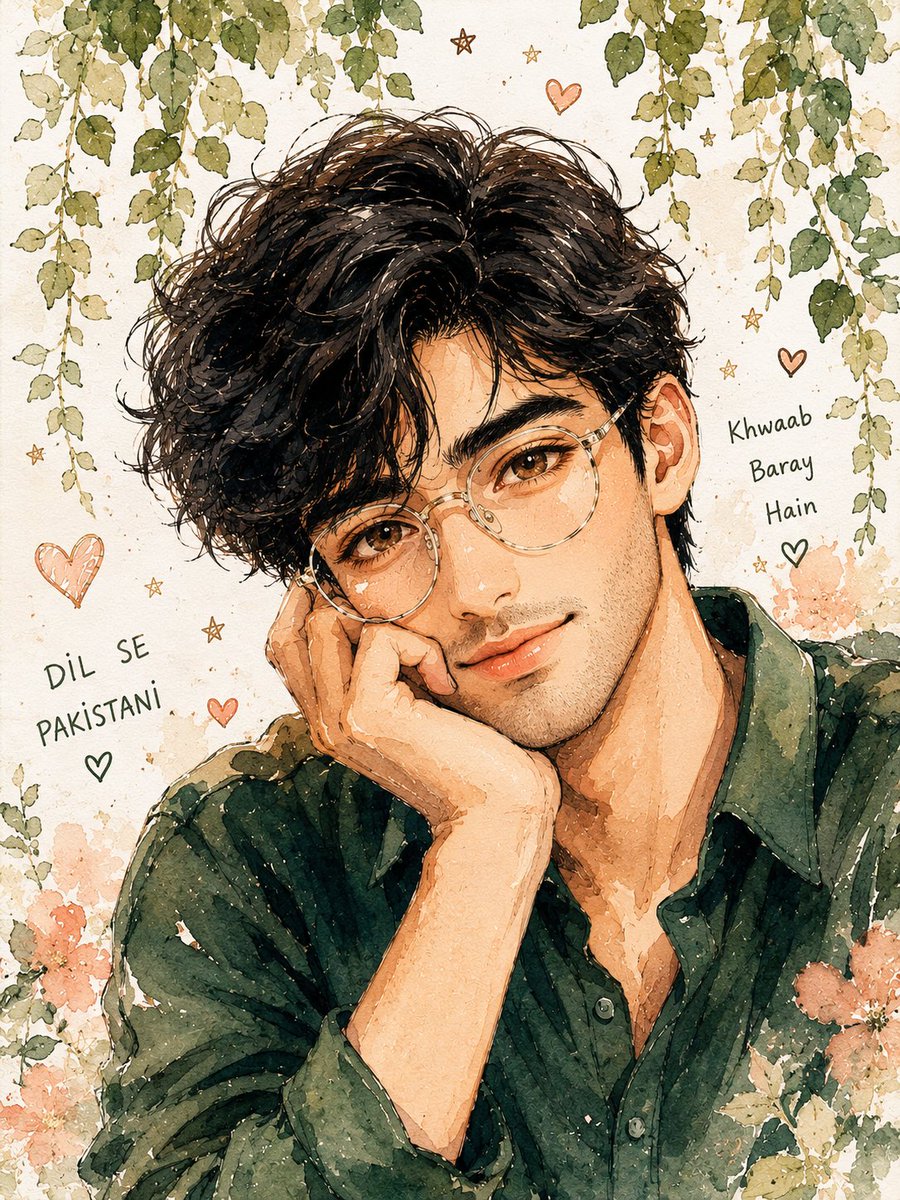 Whimsical Watercolor Anime Portrait Illustration