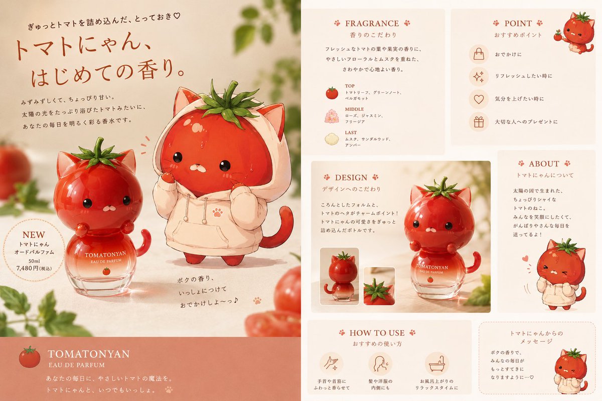 TOMATONYAN Kawaii Perfume Flyer
