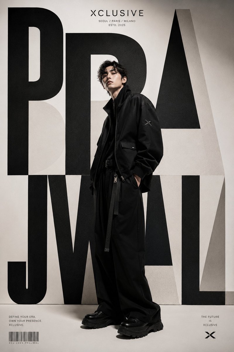 Luxury Korean Fashion Editorial Poster