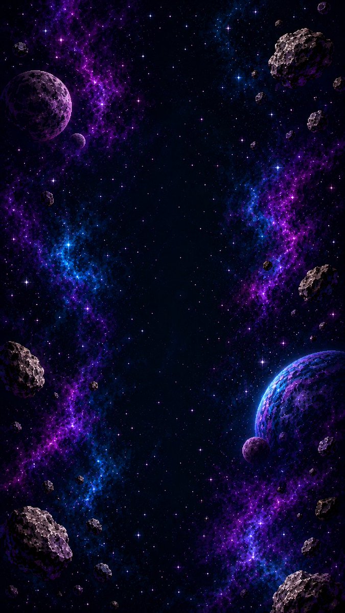 Retro Pixel Space Shooter Background