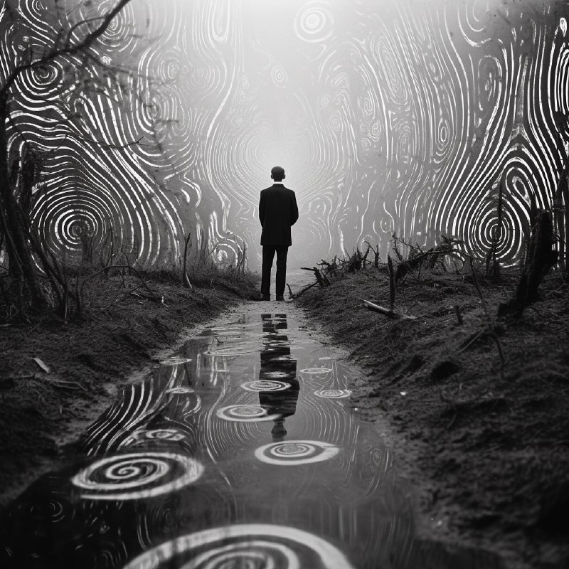 Surreal Psychedelic Black and White Dream Photo