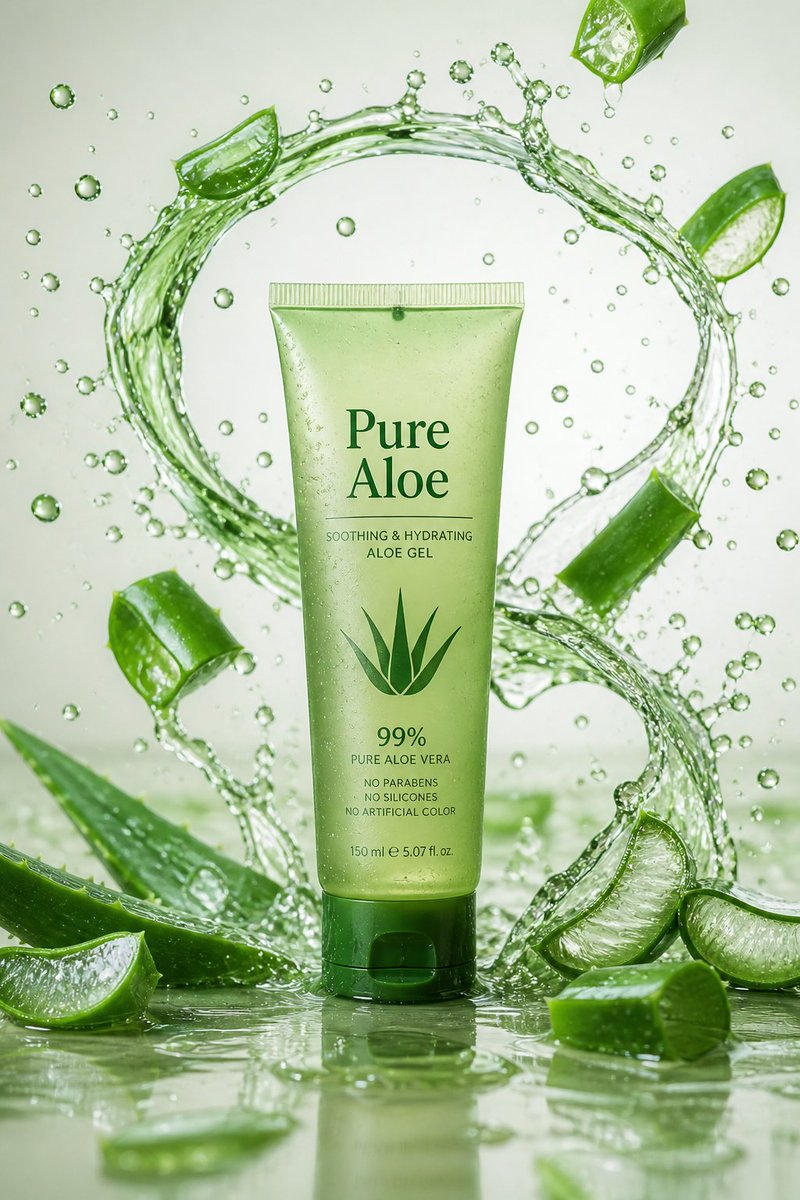 Aloe Gel Skincare Commercial