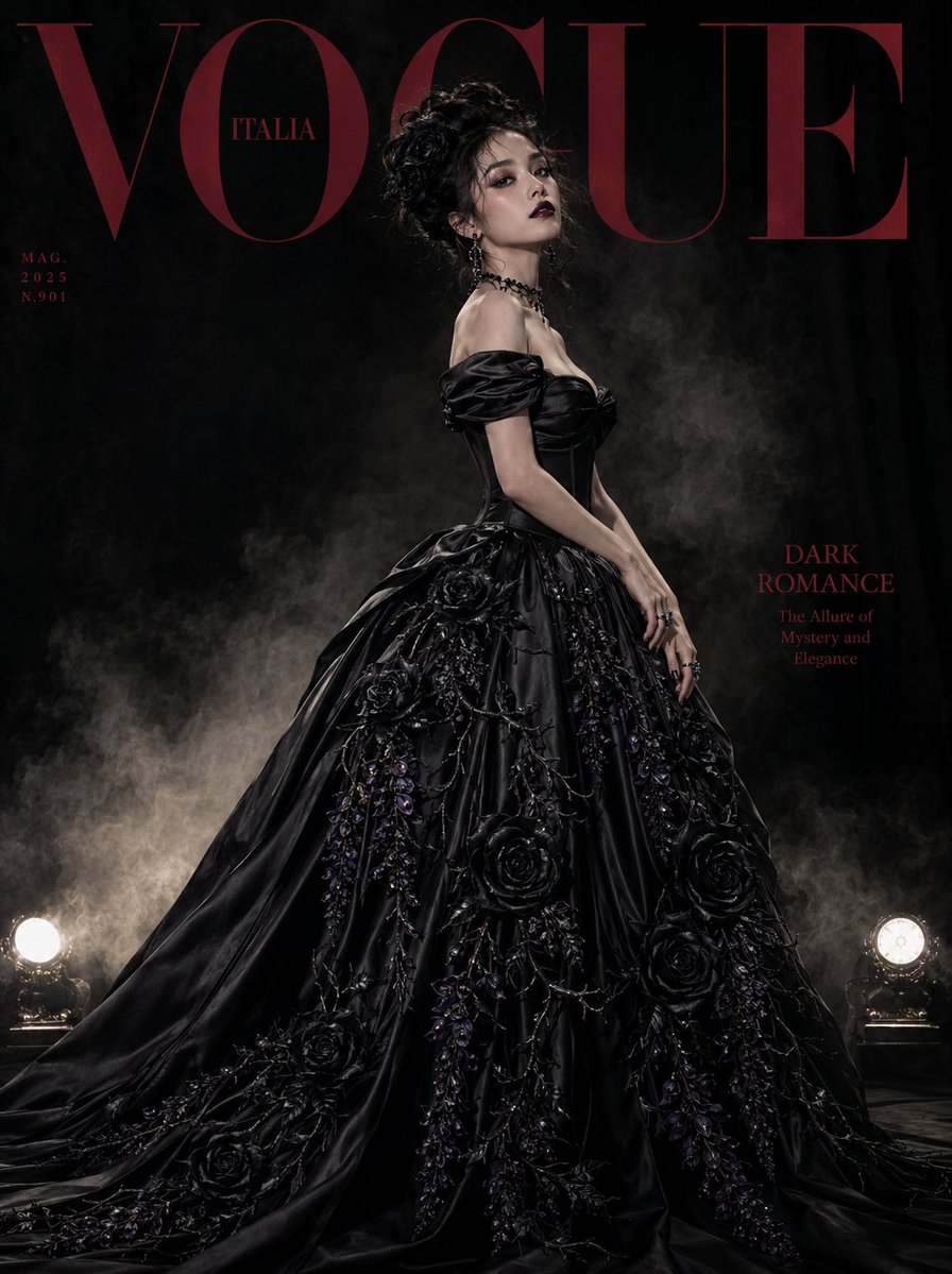 Dark Gothic Luxury Magazine Cover