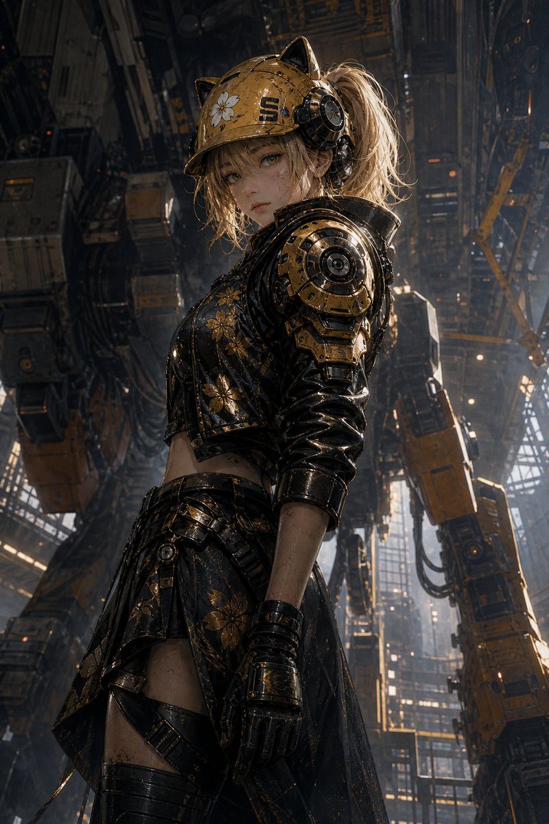 Futuristic Female Warrior Cybernetic Portrait