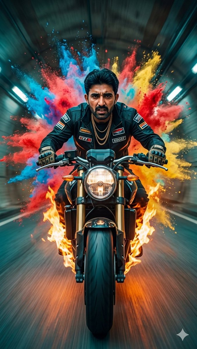 Biker Tunnel Powder Explosion