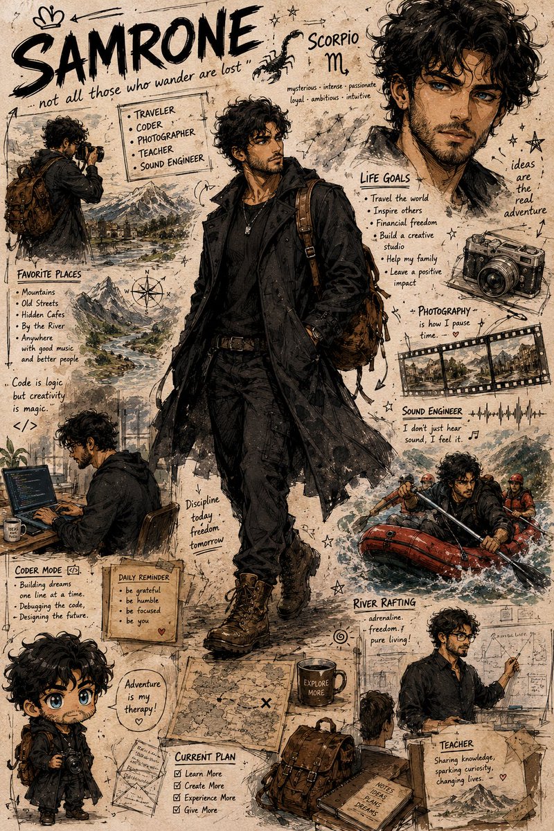 Stylish Traveler Coder Character Sheet