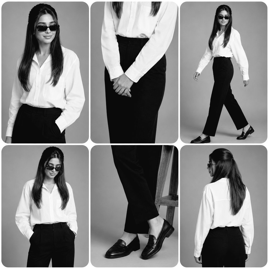 Monochrome Fashion Editorial Collage