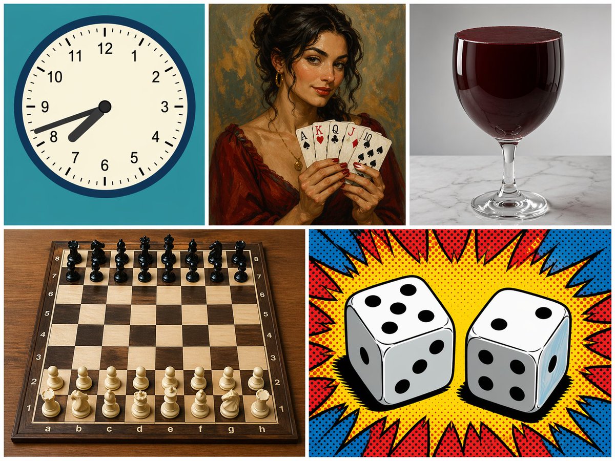 Game-Themed Five Panel Collage