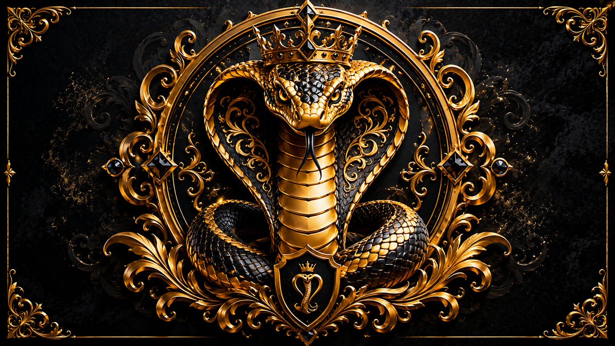 Dark Luxury Royal Cobra Emblem