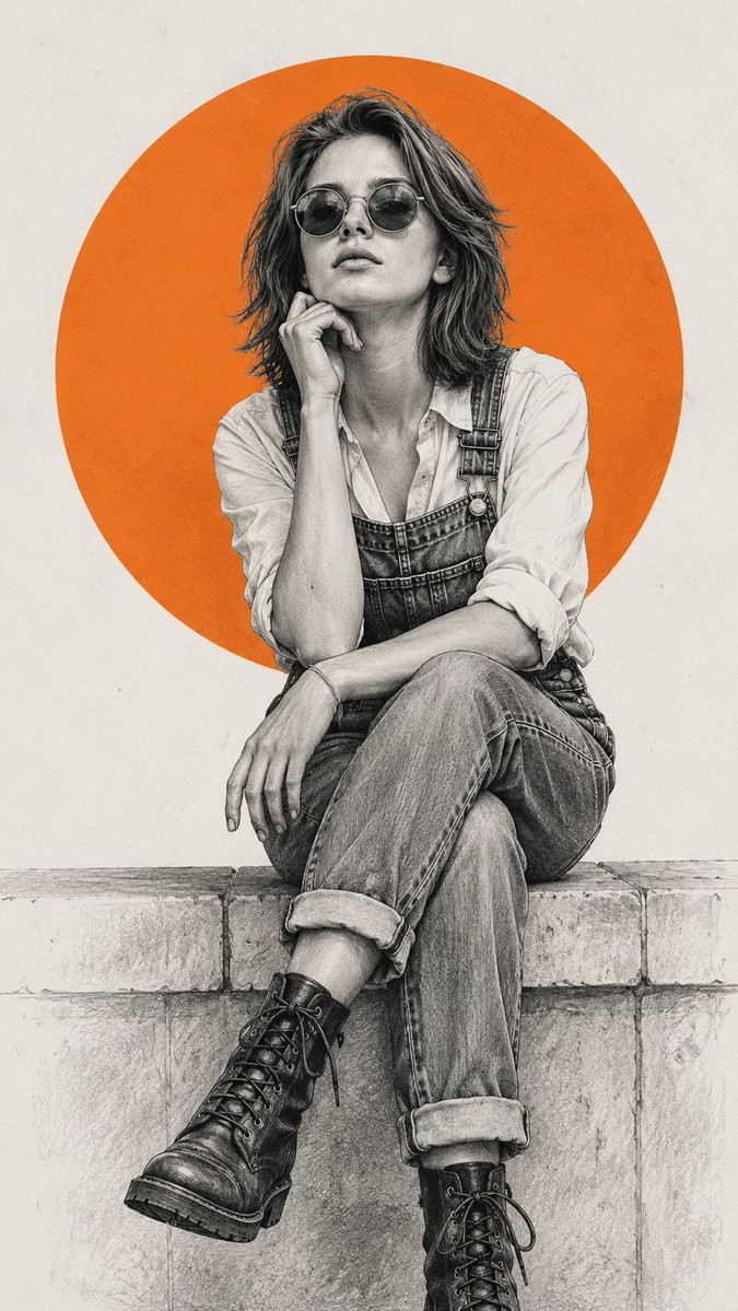 Indie Magazine Style Fashion Illustration
