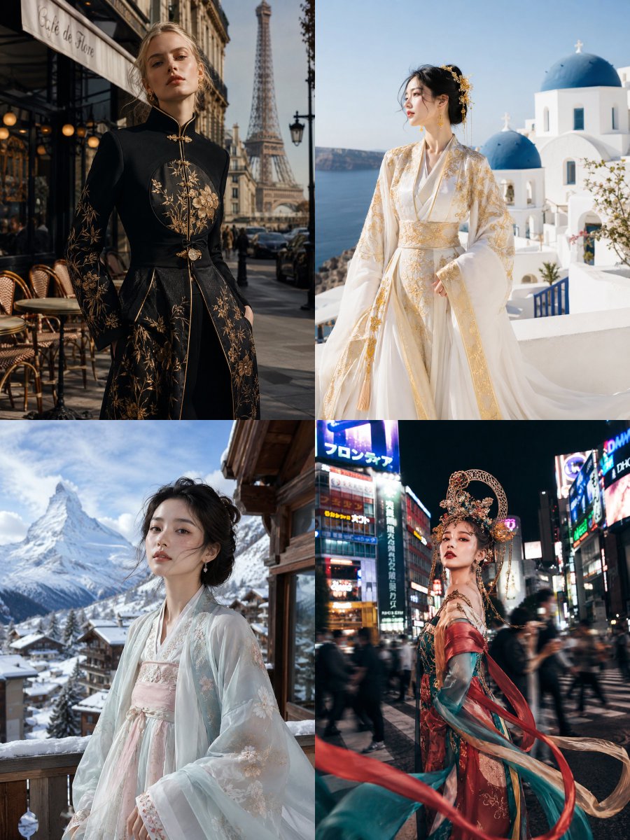 Striking Hanfu Contrast Photography