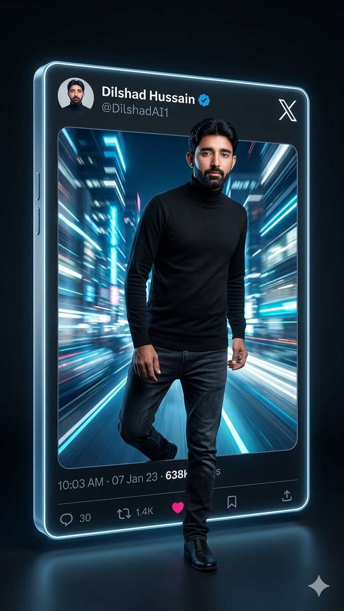 Cinematic 3D Man Breaking Twitter Screen