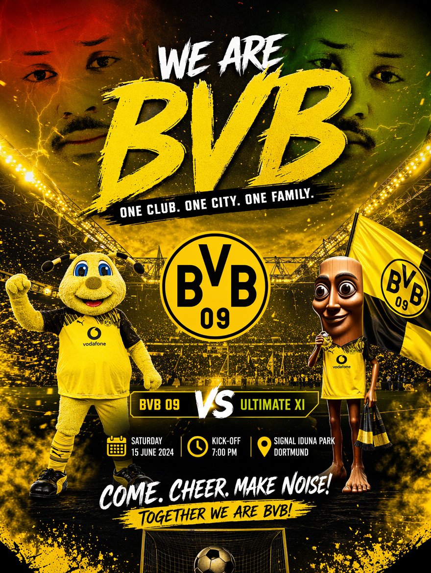 Bold Soccer Event Poster Redesign