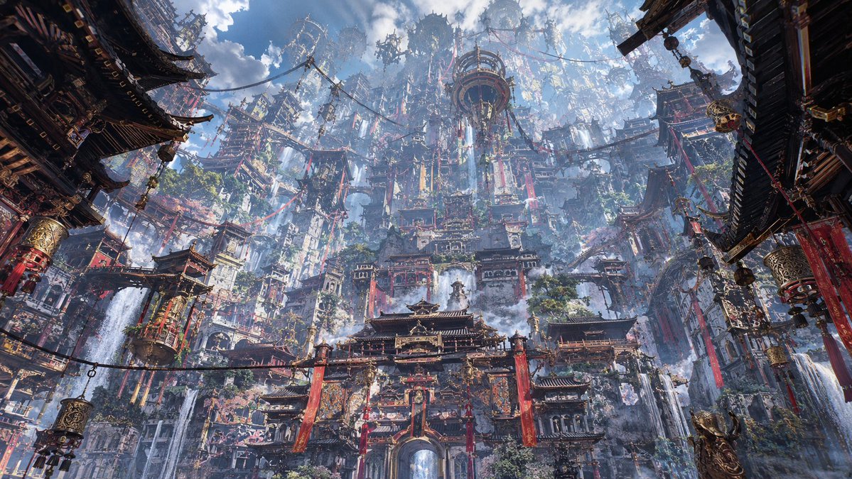 Maximalist Fantasy East Asian City
