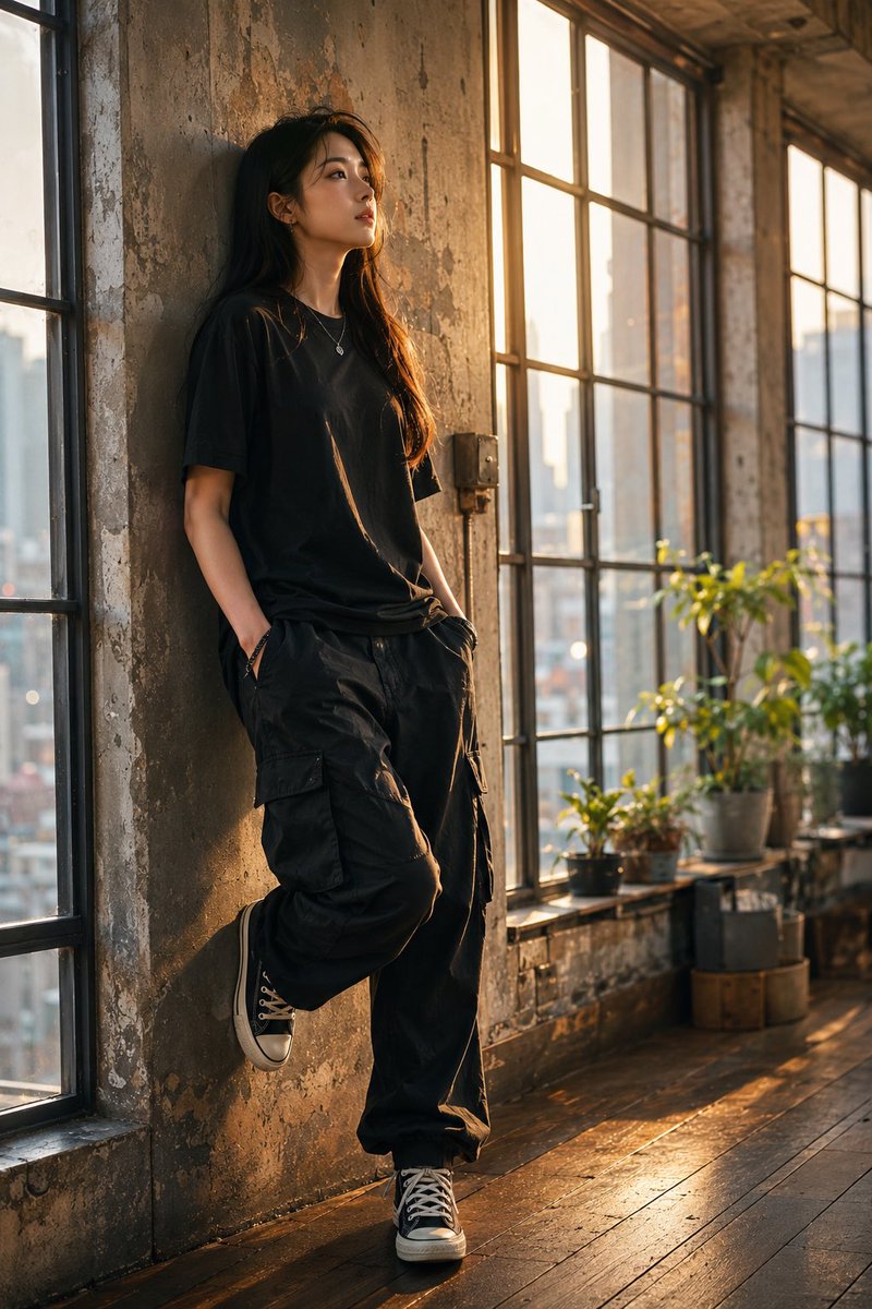 Industrial Loft Cinematic Fashion Portrait