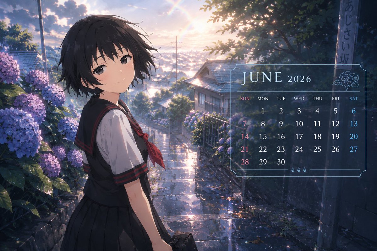 June Anime Calendar