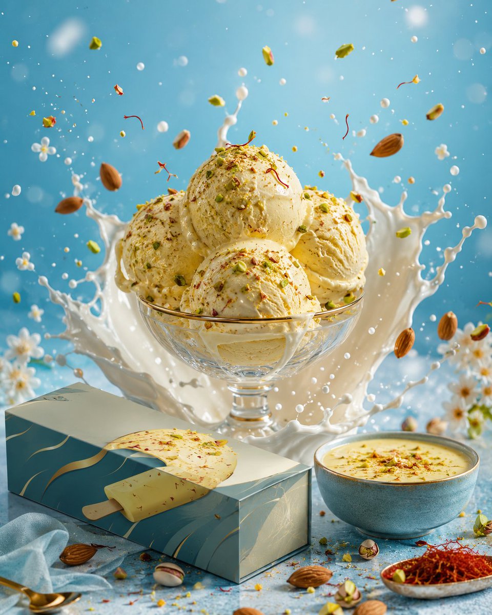 Premium Saffron Pistachio Ice Cream Ad