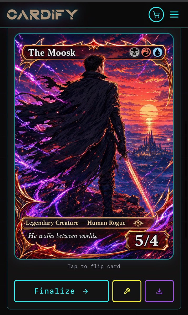Dark Cyberpunk Card Generator UI