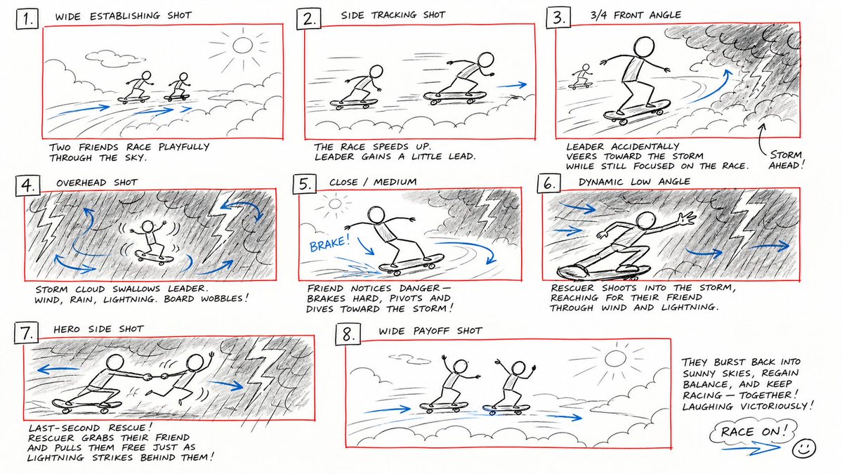 Cloud Skate Rescue Storyboard